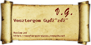 Vesztergom Győző névjegykártya